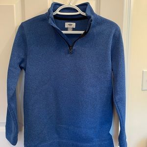 Old Navy boys size 10-12 with 3/4 zip up blue sweater - worn once